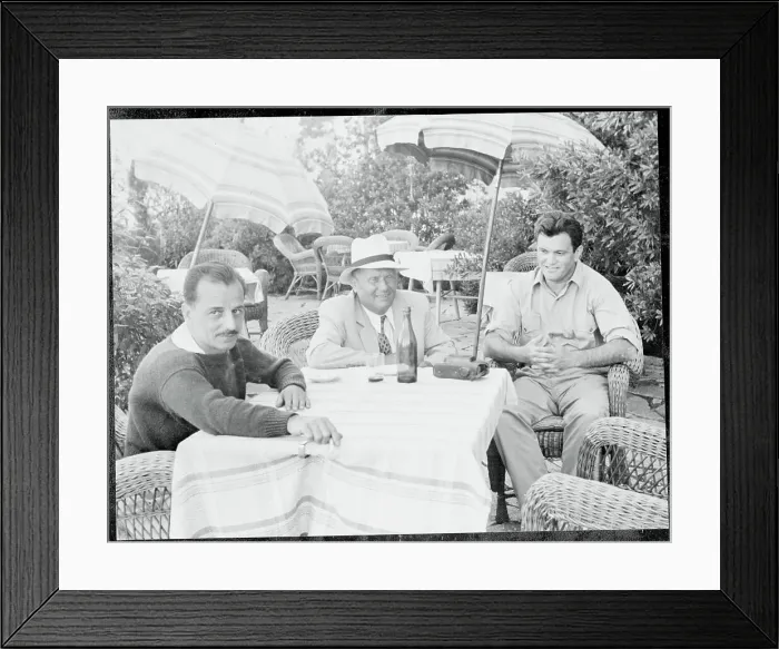 Framed Print : Josip Broz Tito Entertaining With Guest on Patio Framed Print : Josip Broz Tito Entertaining With Guest on Patio