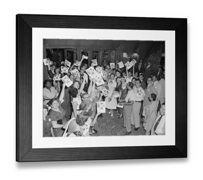 Framed Print : Joan Crawford Surrounded by Fans Framed Print : Joan Crawford Surrounded by Fans