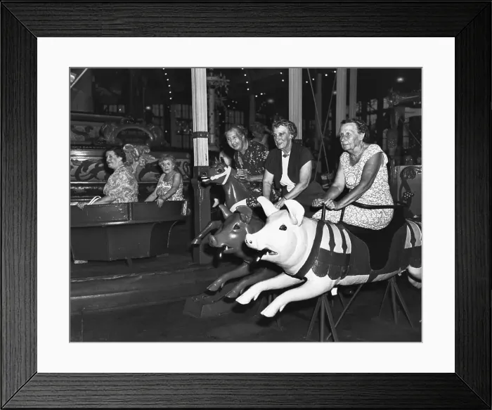 Framed Print : Grandmothers on a Merry-Go-Round Framed Print : Grandmothers on a Merry-Go-Round