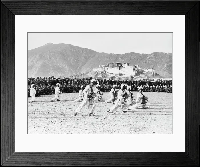 Framed Print : Tibetan Dancers Entertain Chinese Troops Framed Print : Tibetan Dancers Entertain Chinese Troops