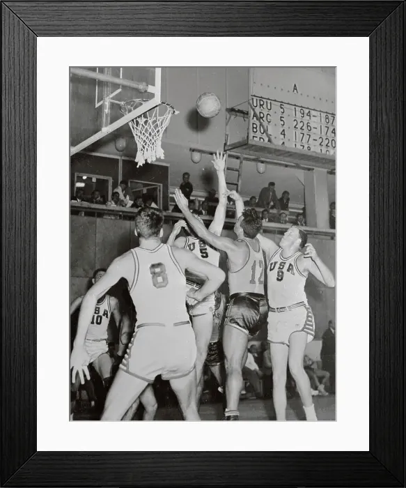Framed Print : U.S. Olympic Basketball Team Playing Brazil Framed Print : U.S. Olympic Basketball Team Playing Brazil