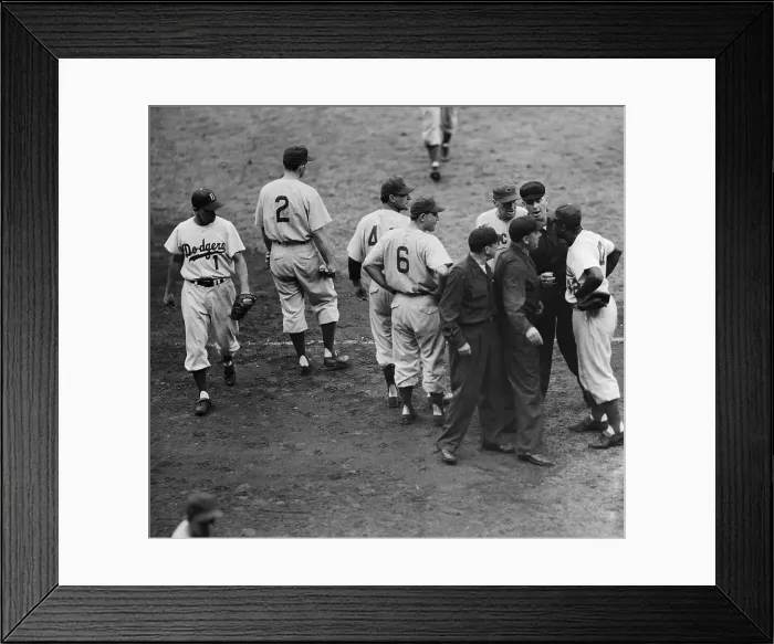 Framed Print : Jackie Robinson Having Disagreement with Phil Cavarretta Framed Print : Jackie Robinson Having Disagreement with Phil Cavarretta