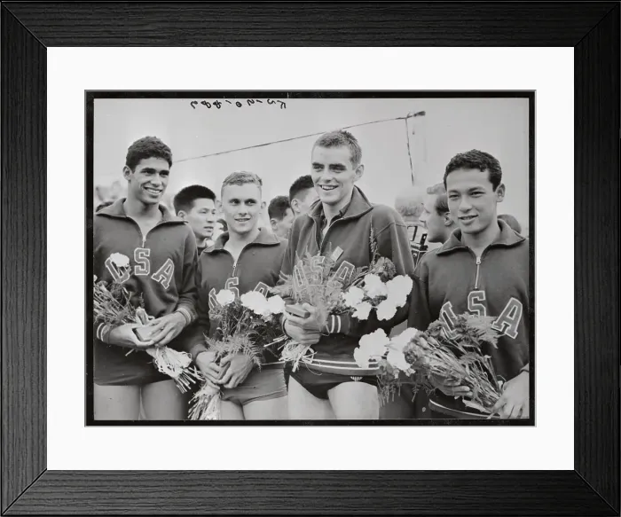 Framed Print : U.S.A. Olympic Men's Swimming Relay Team