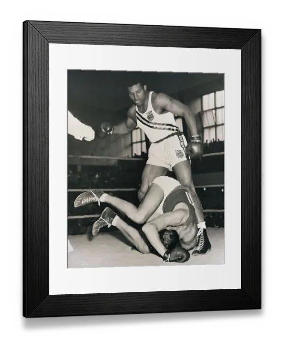 Framed Print : American Boxer Wins Gold Medal Framed Print : American Boxer Wins Gold Medal