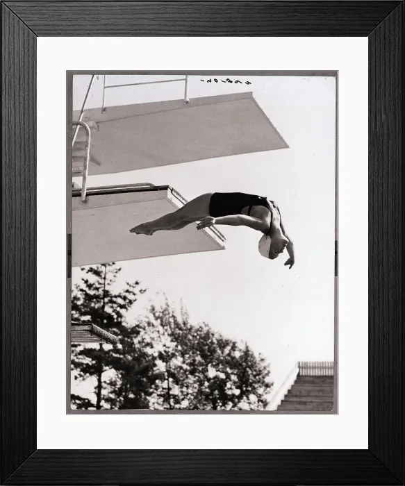 Framed Print : Carol Frick of USA Diving in Olympics Framed Print : Carol Frick of USA Diving in Olympics