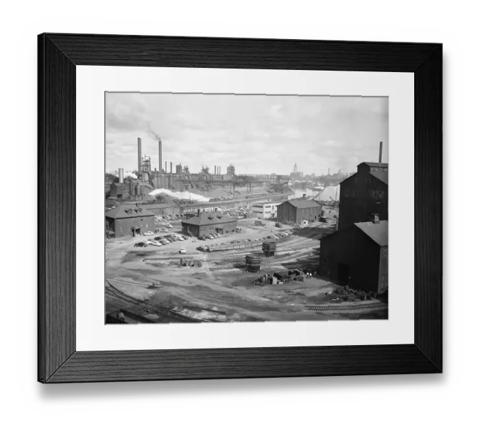 Framed Print : General View Of The Republic Steel Plant Framed Print : General View Of The Republic Steel Plant