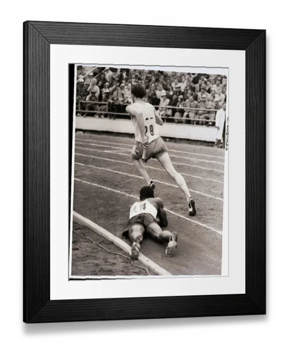 Framed Print : Runner Laying on Ground Framed Print : Runner Laying on Ground