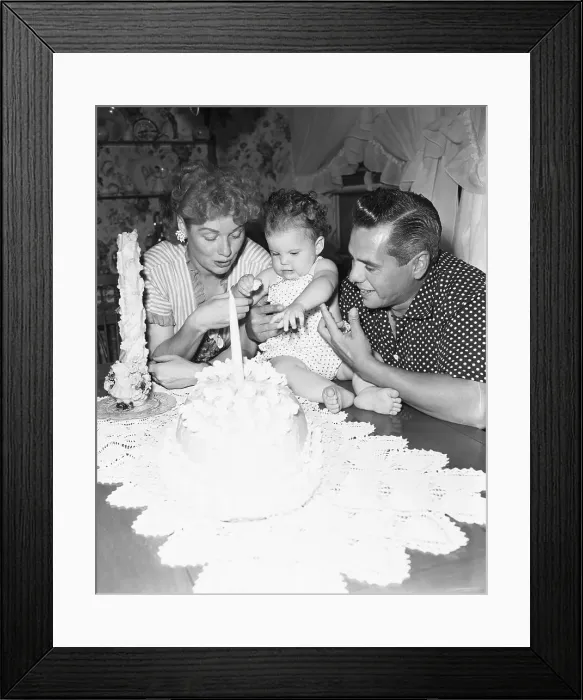 Framed Print : Lucille Ball with Husband and Daughter Framed Print : Lucille Ball with Husband and Daughter