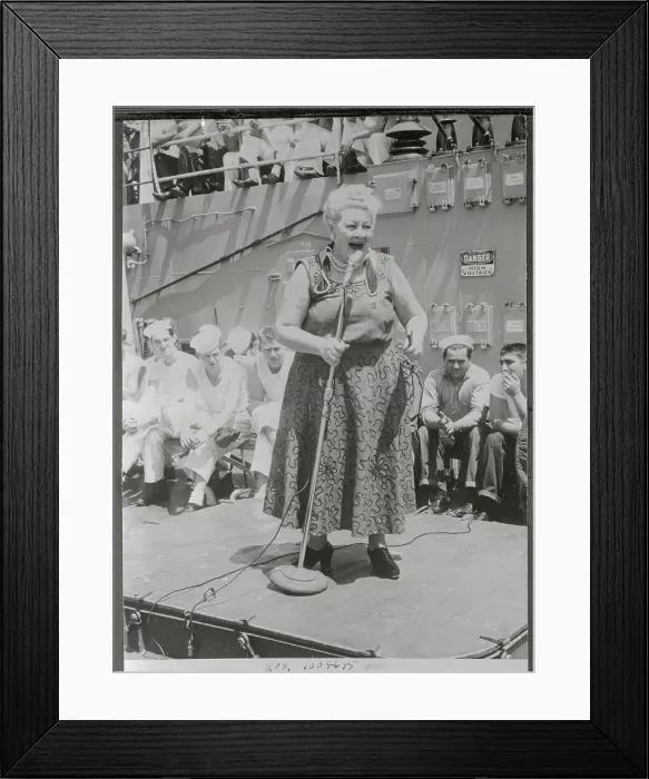 Framed Print : Sophie Tucker at Microphone Framed Print : Sophie Tucker at Microphone