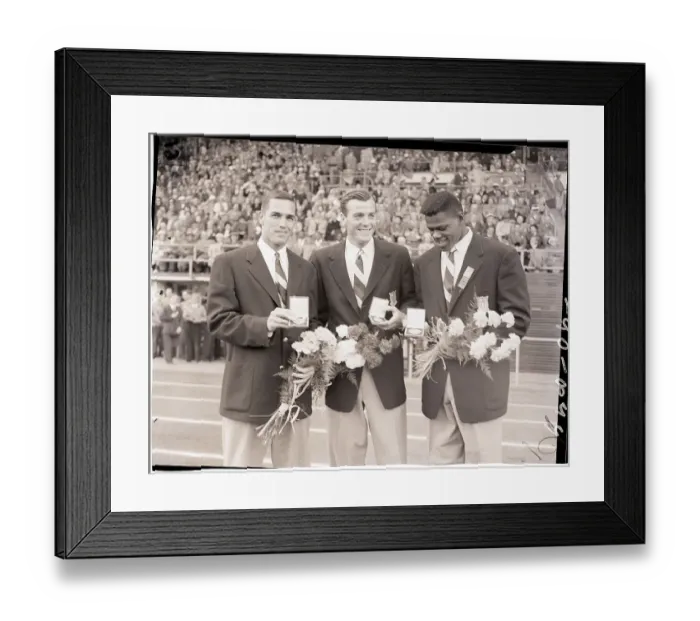Framed Print : Decathlon Winners with Medals Framed Print : Decathlon Winners with Medals