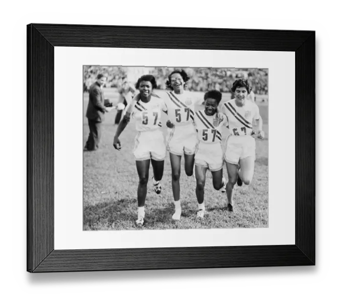 Framed Print : U.S. Women's 400 Meter Olympic Relay Team Framed Print : U.S. Women's 400 Meter Olympic Relay Team