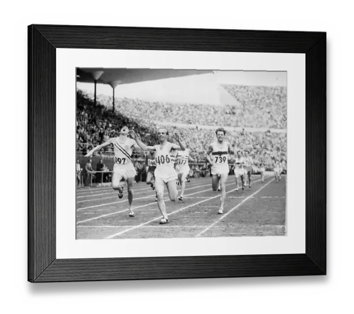 Framed Print : Joseph Barthel Winning 1500 Meter Run Framed Print : Joseph Barthel Winning 1500 Meter Run