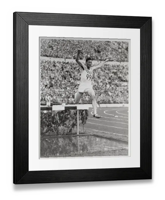 Framed Print : Horace Ashenfelter Jumping Hurdle at The Olympics Framed Print : Horace Ashenfelter Jumping Hurdle at The Olympics