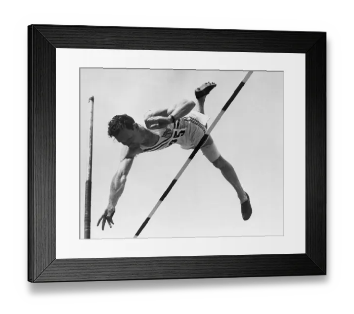 Framed Print : Bob Richards Going Over Pole Vault Framed Print : Bob Richards Going Over Pole Vault