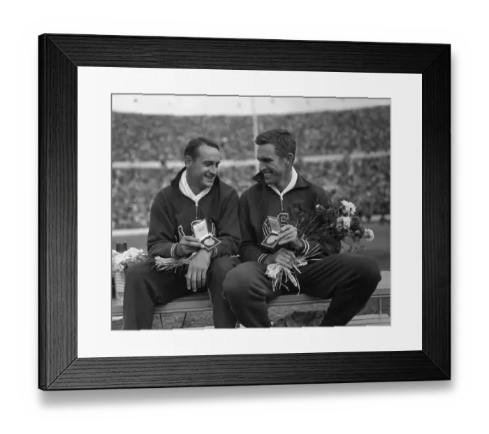 Framed Print : Olympic Medalists Walt Davis and Ken Wiesner Framed Print : Olympic Medalists Walt Davis and Ken Wiesner