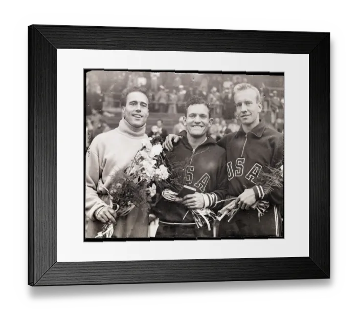 Framed Print : Three Male Olympic Winners Framed Print : Three Male Olympic Winners