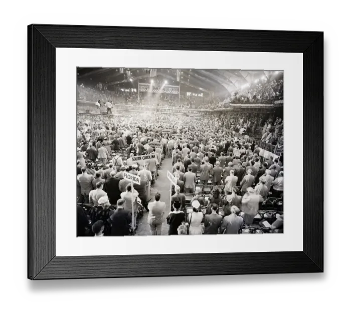 Framed Print : Delegates Stand at Democratic National Convention Framed Print : Delegates Stand at Democratic National Convention