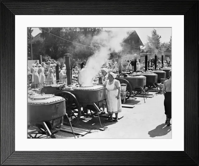 Framed Print : Finnish Cooks Serving Olympic Crowds Framed Print : Finnish Cooks Serving Olympic Crowds