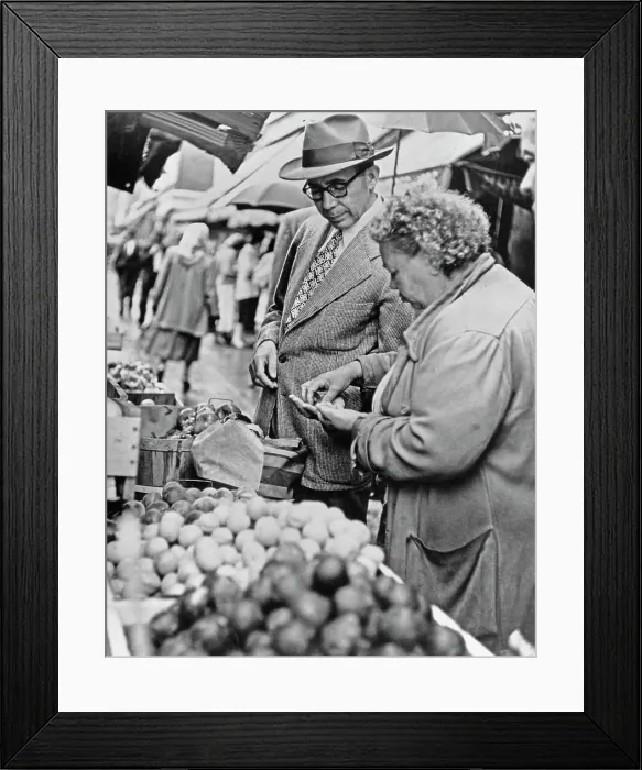 Framed Print : Brooklyn Marketplace, 1952 Framed Print : Brooklyn Marketplace, 1952
