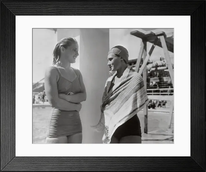 Framed Print : U.S. Swim Team Member Meeting Soviet Swim Team Framed Print : U.S. Swim Team Member Meeting Soviet Swim Team