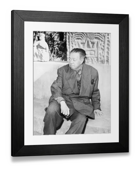Framed Print : Diego Rivera Seated on Couch Framed Print : Diego Rivera Seated on Couch