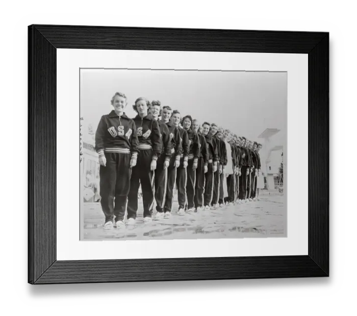 Framed Print : Members Of The U. S. Olympic Swimming And Diving Teams Framed Print : Members Of The U. S. Olympic Swimming And Diving Teams