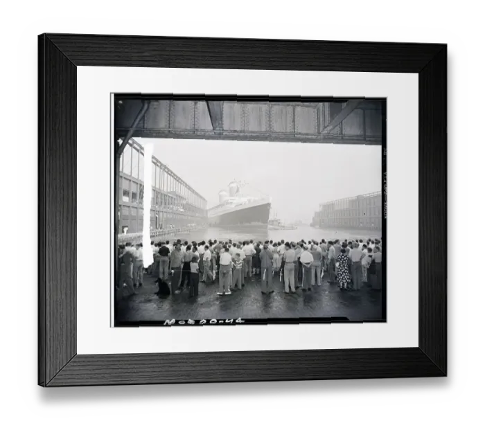 Framed Print : Ship Docking At Pier;Record-Breaking Tri