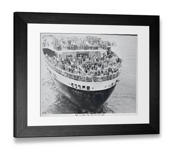 Framed Print : United States Ship Sailing the Atlantic Framed Print : United States Ship Sailing the Atlantic