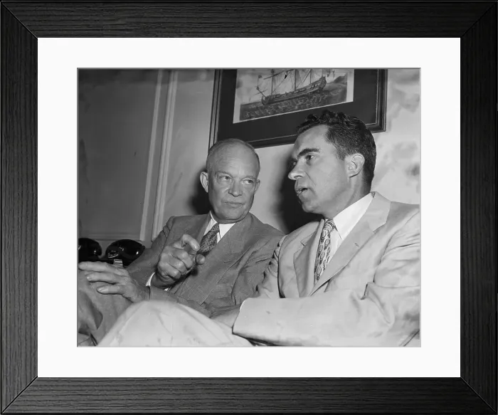 Framed Print : Dwight Eisenhower And Richard Nixon Framed Print : Dwight Eisenhower And Richard Nixon