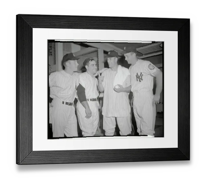 Framed Print : Baseball Players Posing in Uniforms Framed Print : Baseball Players Posing in Uniforms