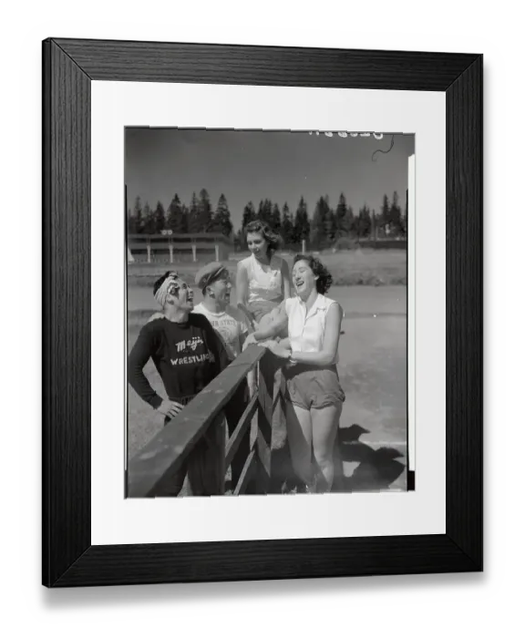 Framed Print : Olympic Athletes Enjoying a Laugh Framed Print : Olympic Athletes Enjoying a Laugh