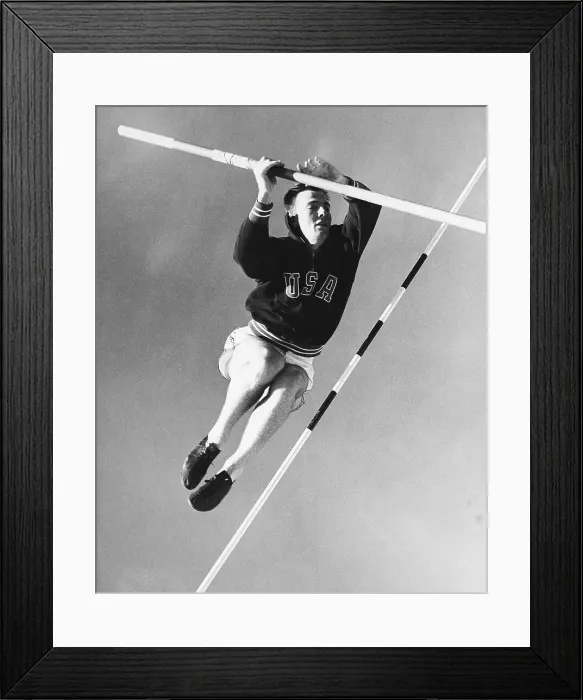 Framed Print : Bob Mathias Practicing for Olympics Framed Print : Bob Mathias Practicing for Olympics