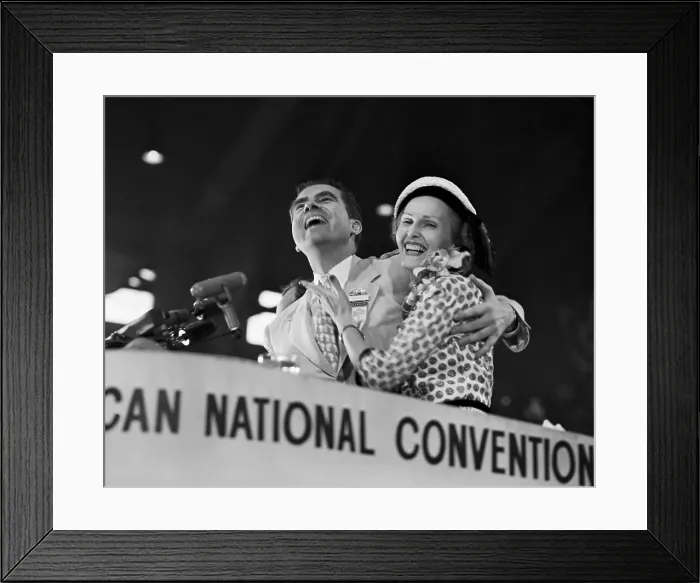 Framed Print : Richard and Pat Nixon at Republican National Convention Framed Print : Richard and Pat Nixon at Republican National Convention