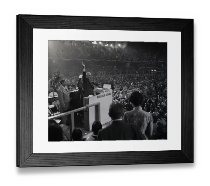 Framed Print : Eisenhower W / Arm Raised @Rep Convention Framed Print : Eisenhower W / Arm Raised @Rep Convention