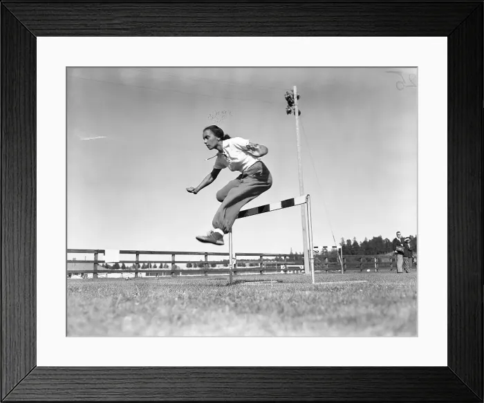 Framed Print : Wanda Dos Santos Practices Hurdle Race Framed Print : Wanda Dos Santos Practices Hurdle Race