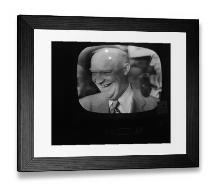 Framed Print : Dwight Eisenhower on Television Framed Print : Dwight Eisenhower on Television
