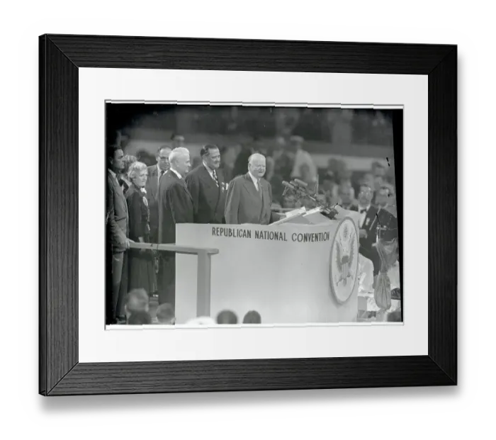 Framed Print : Herbert Hoover Receiving Applause Framed Print : Herbert Hoover Receiving Applause