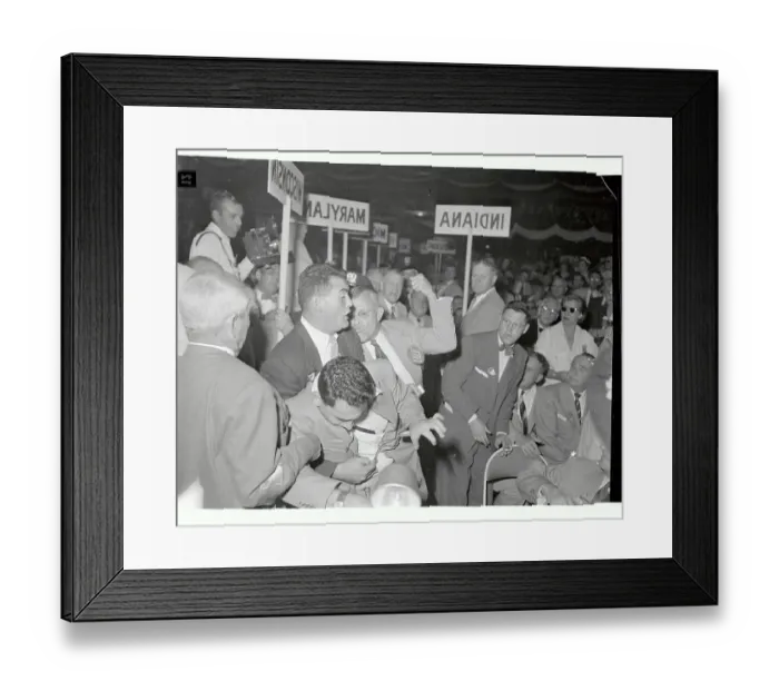 Framed Print : Stanley Tretick Being Beaten at Convention Framed Print : Stanley Tretick Being Beaten at Convention