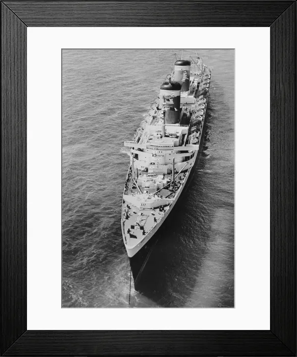 Framed Print : SS United States Making First Atlantic Crossing Framed Print : SS United States Making First Atlantic Crossing