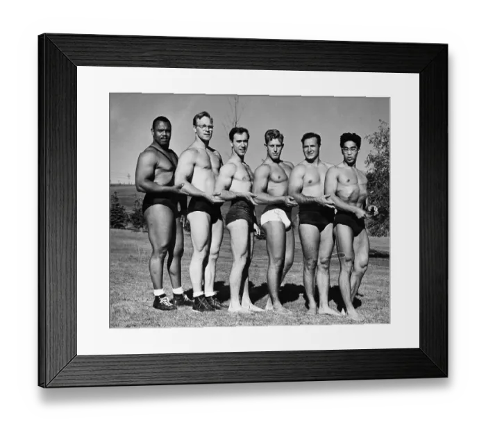 Framed Print : 1952 US Olympic Weightlifting Team