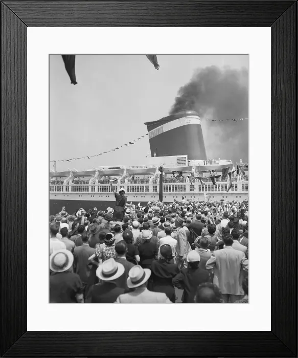 Framed Print : Crowd Says Goodbye to USS United States Framed Print : Crowd Says Goodbye to USS United States