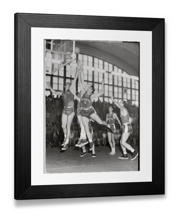 Framed Print : Egyptian and Canadian Basketball Players in Action Framed Print : Egyptian and Canadian Basketball Players in Action