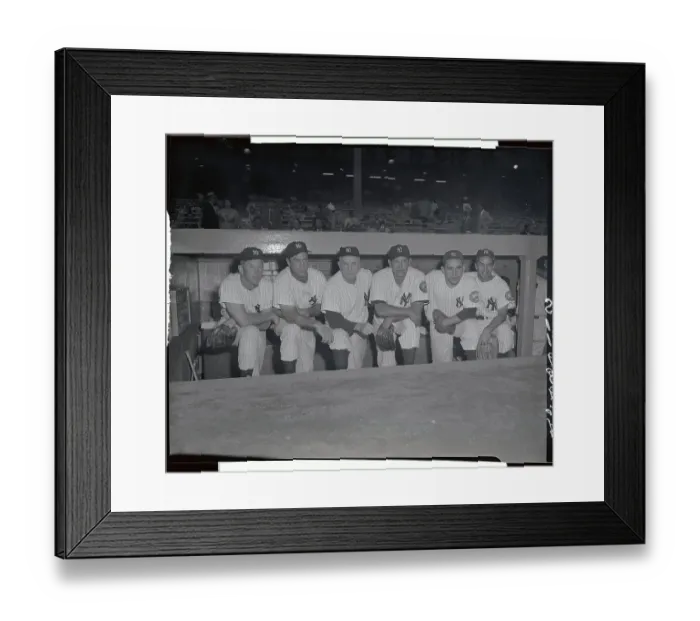 Framed Print : All Star Players Posing in Dugout