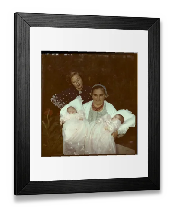 Framed Print : Ingrid Bergman Observing her Twins Framed Print : Ingrid Bergman Observing her Twins