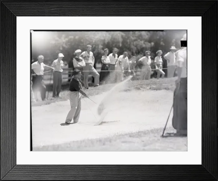 Framed Print : Jim Turnesa Chipping from Sand Trap Framed Print : Jim Turnesa Chipping from Sand Trap