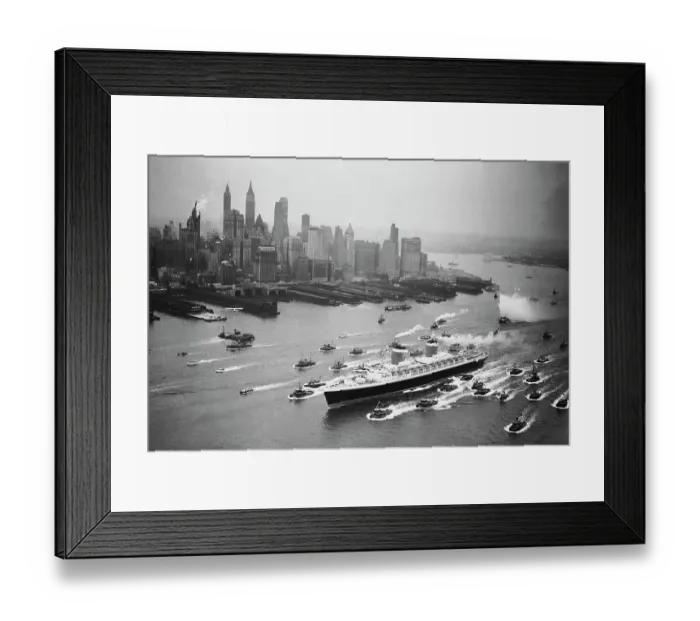 Framed Print : SS United States Arrives in Manhattan Framed Print : SS United States Arrives in Manhattan
