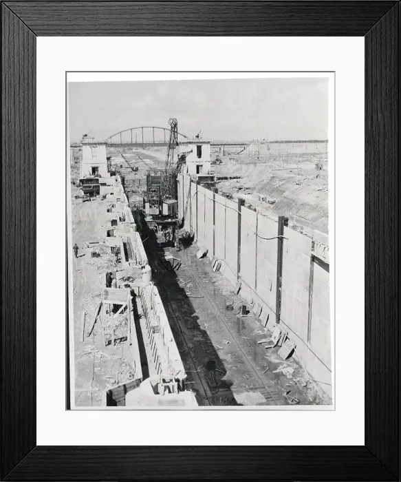 Framed Print : Construction On Canal In Russia Framed Print : Construction On Canal In Russia