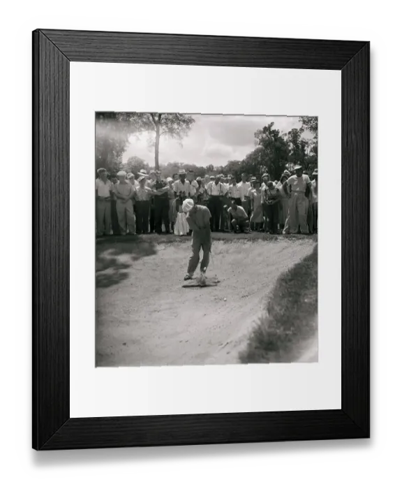 Framed Print : Jimmy Demaret Watching Ben Hogan Swinging