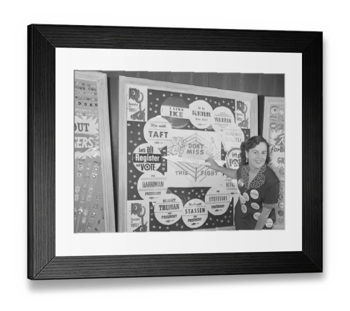 Framed Print : Political Buttons Framed Print : Political Buttons