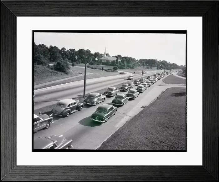 Framed Print : Traffic on a Long Island Parkway Framed Print : Traffic on a Long Island Parkway